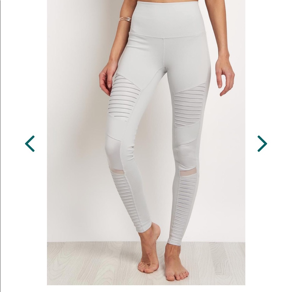 ALO High Waist Moto Legging Dove Grey M